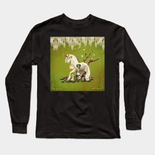 Wonderful unicorn with little fairy Long Sleeve T-Shirt